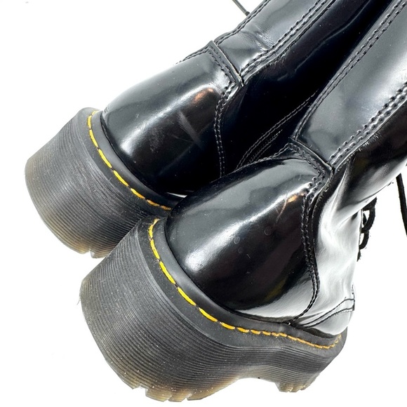DR. MARTENS Jadon Platform Patent Lamper Leather Combat Boots - Picture 5 of 9
